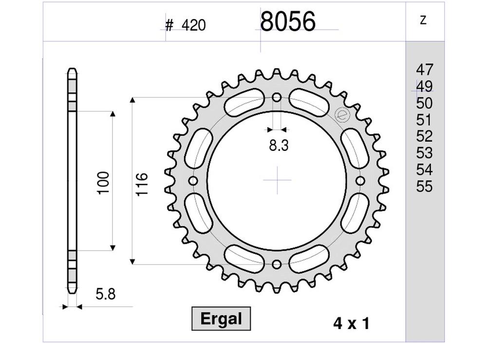 OG368056151 - CORONA Z51 PASSO 420 KX 80 98-00