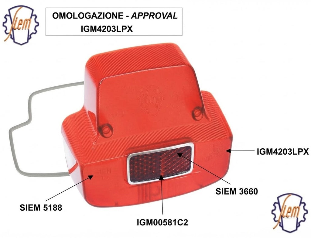 CI1784-OR - VETRO FANALE POST SIEM V.180 SS C/GUARN