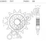 367317Z14 - PIGNONE 14 DENTI PASSO 520 G1 125 DAL 2021