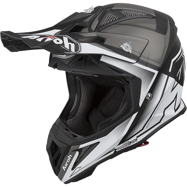 CASCO OFF ROAD AIROH 2.2 CHECK WHITE T.L