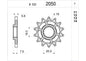 OG362050Z12 - PIGNONE PROF. HONDA 125