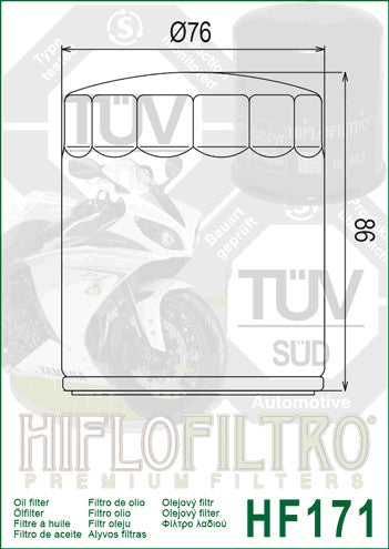AHHF171C - FILTRO OLIO HF171C ELECTRA GLIDE 1450