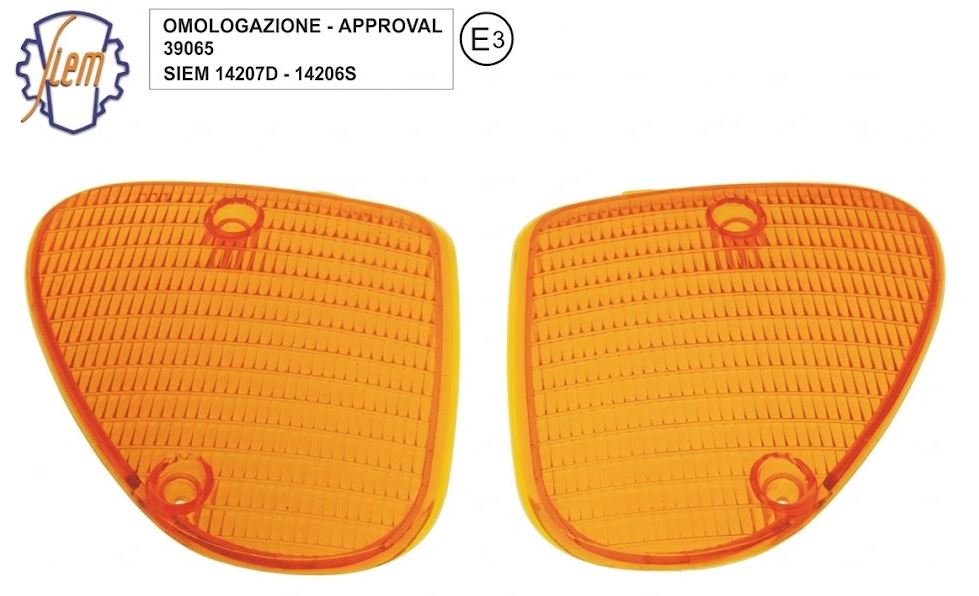 CI1838-OR - COPPIA VETRI FRECCE ANT ARANCIONI APE 50