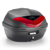 K355N2 - BAULETTO MONOLOCK 35 LITRI CON CATADIOTTRO ROSSO
