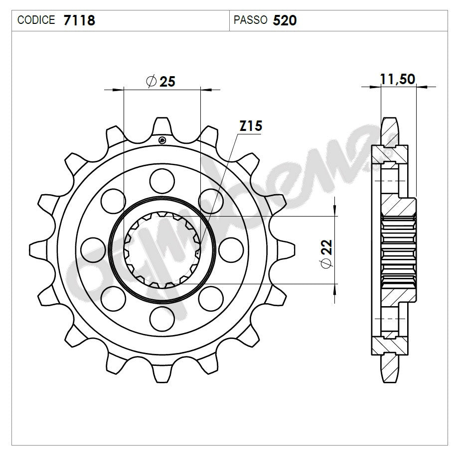 OG367118R16 - PIGNONE PROF. KTM 250