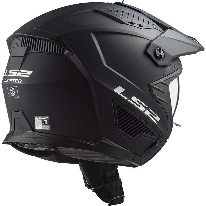 CASCO OF606 DRIFTER MATT BLACK TG.XXL 06