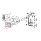 BGE0332825 - SCATOLA 10PZ LAMP.OSRAM TV.W5W 12V 5W