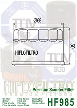 Carica l'immagine nel visualizzatore di Gallery, AHHF985 - FILTRO OLIO HF985 PREMIUM T-MAX530 12-16