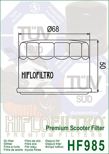 AHHF985 - FILTRO OLIO HF985 PREMIUM T-MAX530 12-16