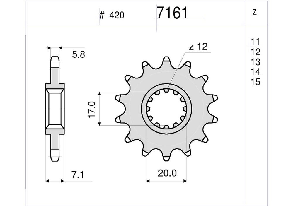 OG367161Z13 - PIGNONE PROF. APRILIA 99 420