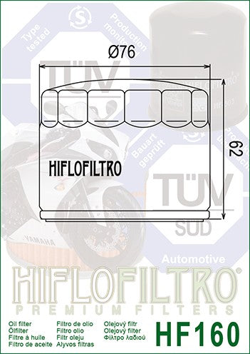 AHHF160 - FILTRO OLIO HF160 R 1200 GS 13-18