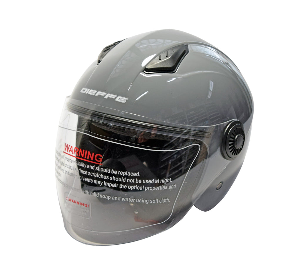 N4DF34SGM - CASCO JET SHINY GREY TG.M