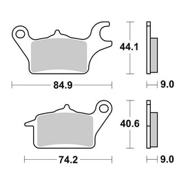 SG6562220 - SERIE PASTIGLIE SBS222HF TRICITY 125 4T