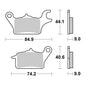 SG6562220 - SERIE PASTIGLIE SBS222HF TRICITY 125 4T
