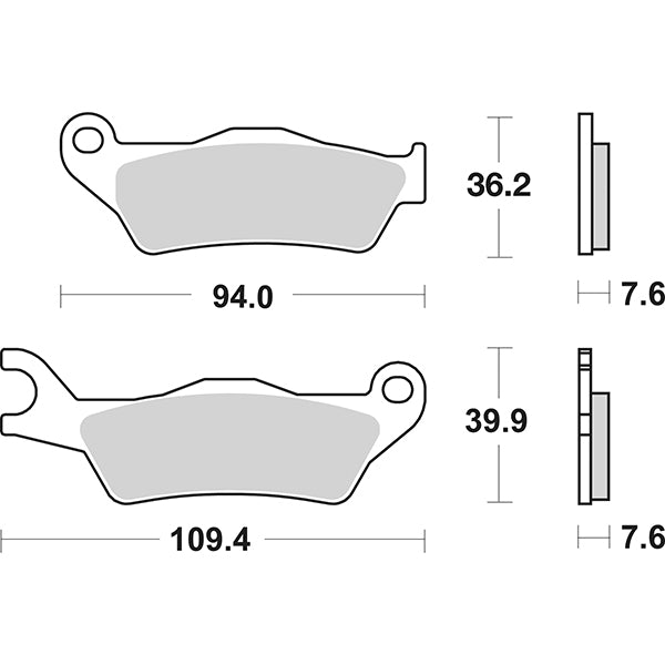 SG6562370 - SERIE PASTIGLIE SBS237HF SR MOTARD 50 2T