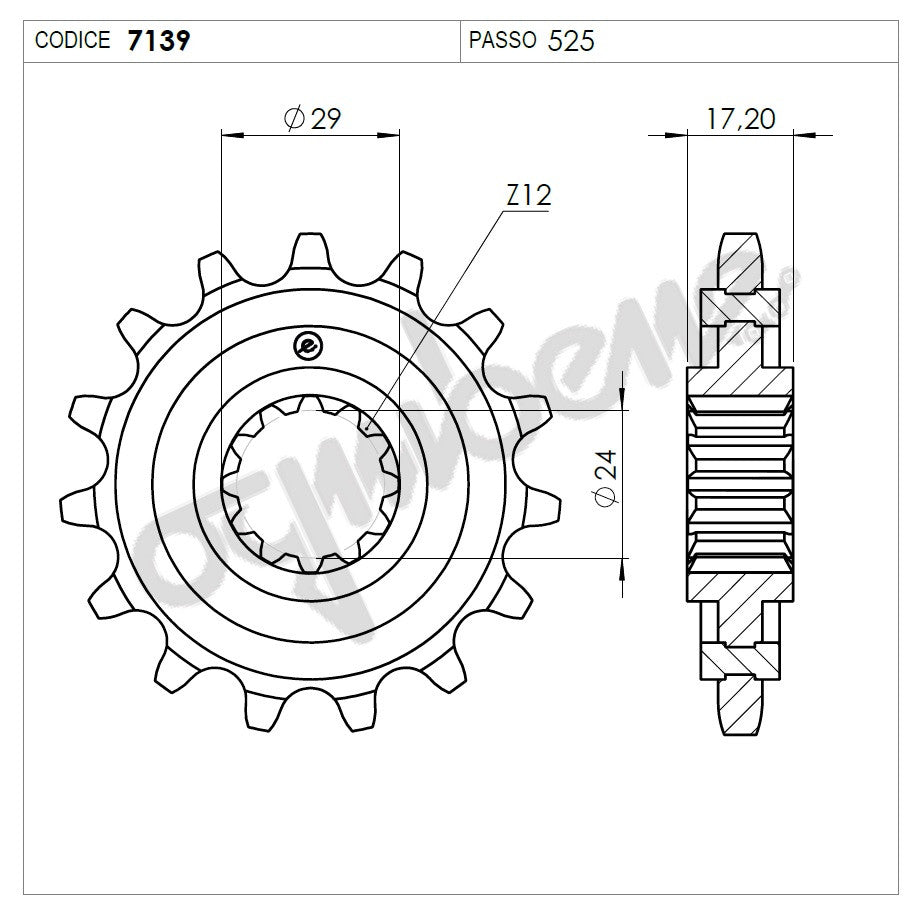 OG367139014 - PIGNONE PROF. HONDA 600 CBR 97