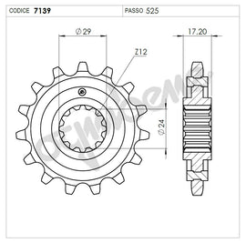 OG367139014 - PIGNONE PROF. HONDA 600 CBR 97