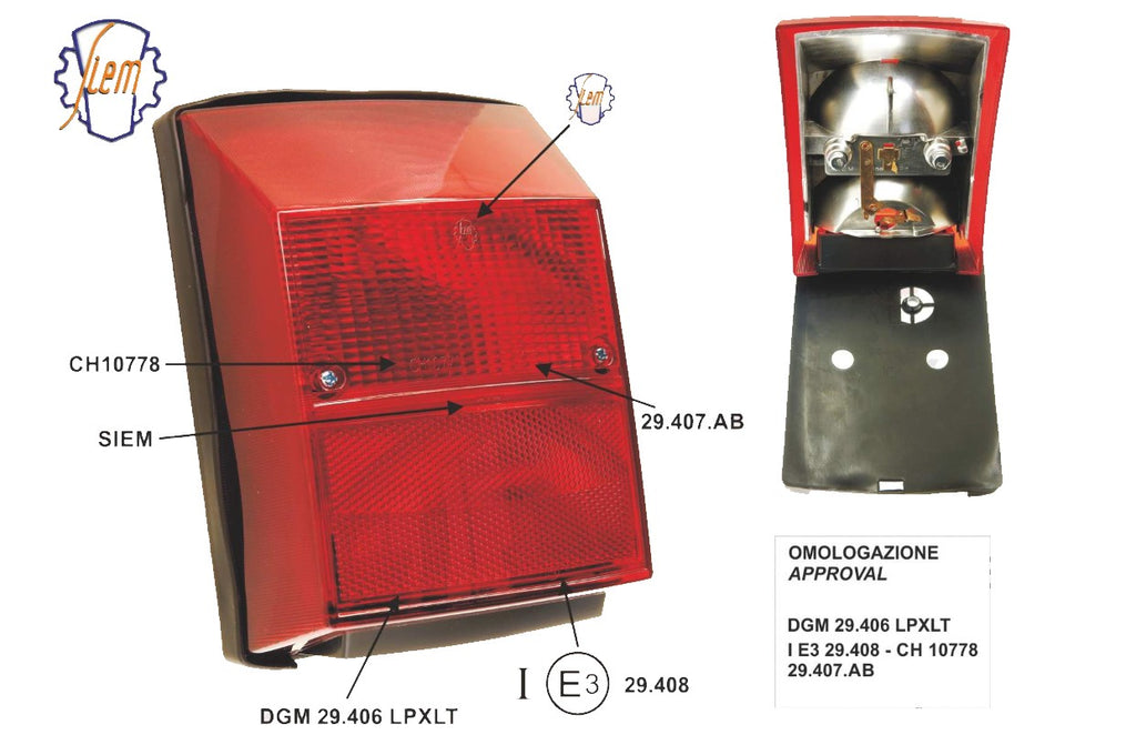 CI1775-OR - FANALE POST SIEM VESPA PK-PKS 125 C/GUAR