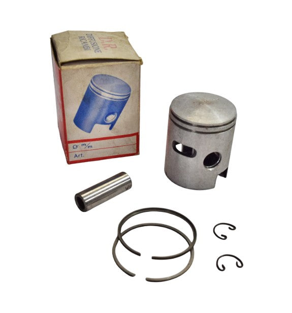PISTONE COMPLETO DIAMETRO 41,4MM-SPINOTTO DA 12MM- TRASFORMAZIONE DR CIAO 50 FASCIA AD 'L'