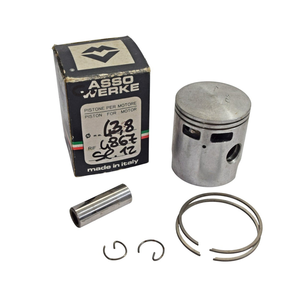 PISTONE COMPLETO DIAMETRO 43,8MM-SPINOTTO DA 12MM- TRASFORMAZIONE DR CIAO 50