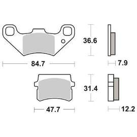 SG6568550 - SET PASTIGLIE FRENO SBS 855HF