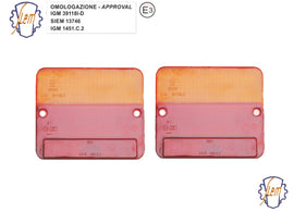 CI1813-OR - COPPIA VETRI FANALI POST SIEM POKER DS