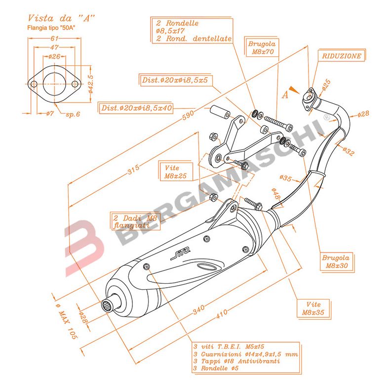 BGSI0586 - MARMITTA SITO APRILIA SCARABEO 50 2T 06-