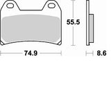 SERIE PASTIGLIE FRENO ANTERIORI 784CM55 V-RAPTOR 1000 2004>2006