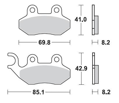 SERIE PASTIGLIE BRAKING 796SM1