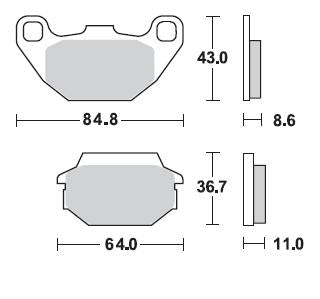 SERIE PASTIGLIE BRAKING 869SM1