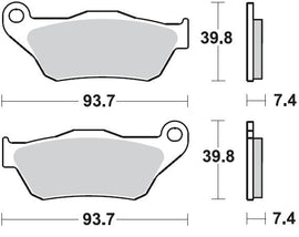 SERIE PASTIGLIE BRAKING 926SM1