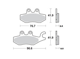 SERIE PASTIGLIE BRAKING 953SM1