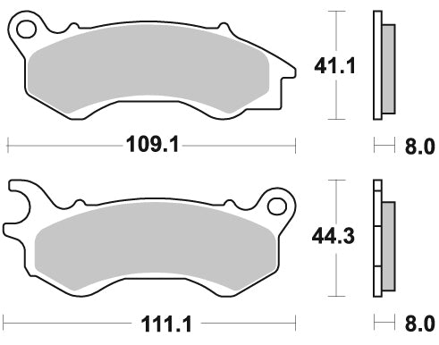 SERIE PASTIGLIE BRAKING 954SM1