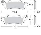 COPPIA PASTIGLIE FRENO PAD SINTERED BRAKING HONDA PANTHEON 125-150 FORZA SILVERWING PEUGEOT SV 250