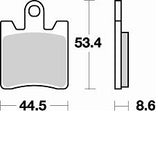 PASTIGLIE FRENO 4PZ PAD SINTERED BRAKING BURGMAN 250-400 SYM JOYMAX 125-250-300