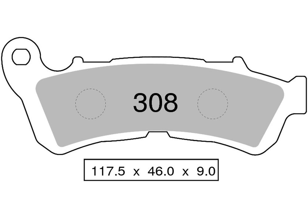 OG442P30803 - COPPIA PASTIGLIE FRENO NISSIN ST