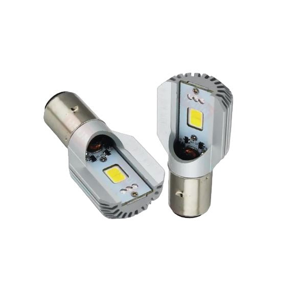 KIT 2 LAMPADINE LED 12V BA20D BIANCHE