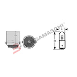 SCATOLA 10 LAMPADINE T4W 12V 4W BA9S