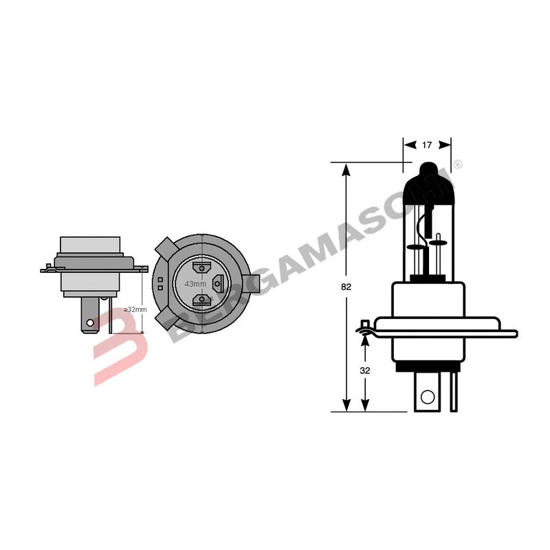 LAMPADINA HS1 12V 35/35W ALOGENA PX43T