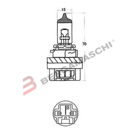 LAMPADINA HS5 12V P23T 35/30W