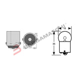SCATOLA 10 LAMPADINE SVAM 12V 5W BA15S
