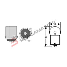 Carica l'immagine nel visualizzatore di Gallery, SCATOLA 10PZ LAMPADA OSRAM 12V-10W BA15S