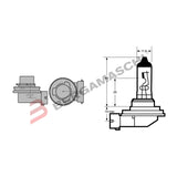 LAMPADINA H8 12V 35W PGJ19-1