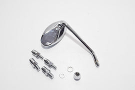 SPECCHIO CHROME OVALE DX ASTA CORTA D.10