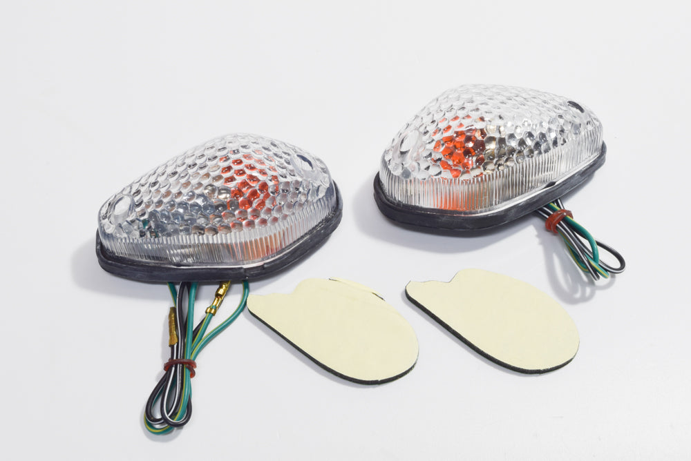 COPPIA FRECCE MINI TURBOLEN VETRO BIANCO