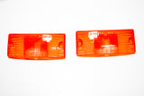 COPPIA VETRI FRECCE ANTERIORI ARANCIONI VESPA PX 125-150-200