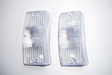 COPPIA VETRI FRECCE ANTERIORI BIANCHE VESPA PX 125-150-200