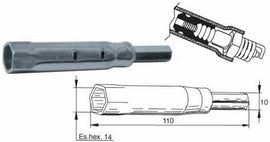 CHIAVE CANDELA ESAGON 10X14 LUNGH.110MM