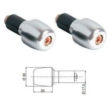 Carica l&#39;immagine nel visualizzatore di Gallery, COPPIA TERMINALI MANUBRIO CROMATI