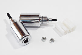 COPPIA TERMINALI CROMATI CILINDRICO